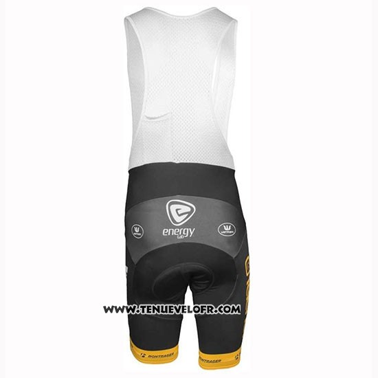 2019 Maillot Ciclismo Telenet Fidea Noir Jaune Bleu Manches Courtes et Cuissard
